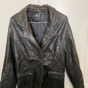 Michael Lawrence Leather Jacket Size Medium